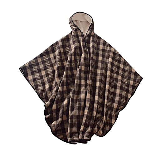 perfeclan Poncho para silla de ruedas Cálido felpa Cómodo y suave Capa de lluvia para el hogar de ancianos Tamaño universal