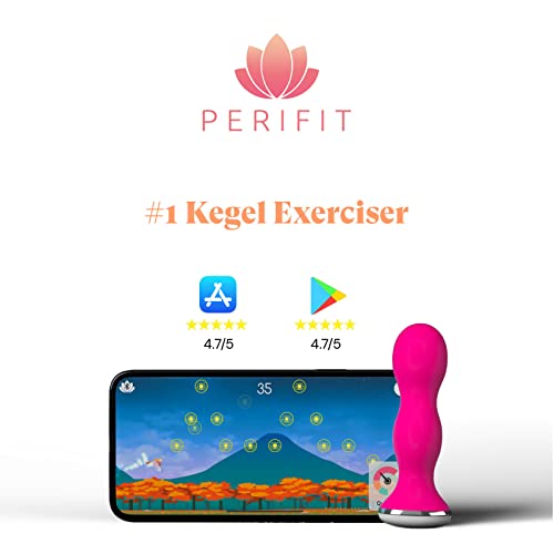 Perifit - Ejercitador de Kegel con aplicación | Entrenador del suelo pélvico | Fortalece tu suelo pélvico, mejora el control de la vejiga y agiliza la recuperación postparto | Rosa