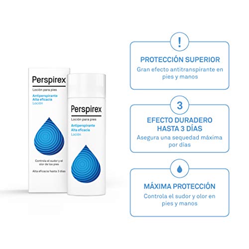 Perspirex ® | Perspirex Desodorante Pies y Manos | Loción Desodorante Antitranspirante para Sudor Pies y Sudor Manos con Hasta 3 días de Protección y Frescura | 100 Ml