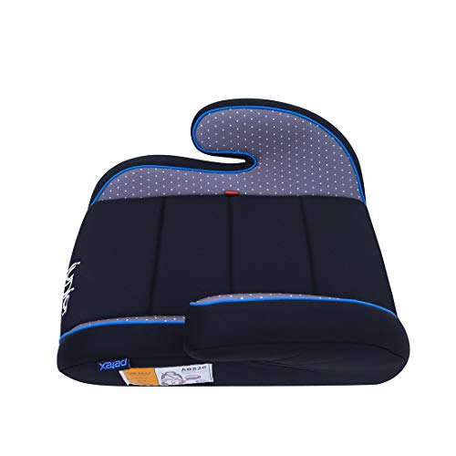 Petex Max 101 Asiento elevador infantil de coche, grupo ECE 2-3, niños de aprox. 3,5-12 años, 15-36 kg, negro/gris