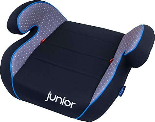 Petex Max 101 Asiento elevador infantil de coche, grupo ECE 2-3, niños de aprox. 3,5-12 años, 15-36 kg, negro/gris