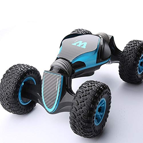 PETRLOY Coche eléctrico de alta velocidad Stunt Car 2.4Ghz 4WD RC 6CH Control remoto Control remoto Anfibio Off Road Carrera eléctrica Carro doble lado Vehículo tanque Vehículo 360 grados Vueltas y vu