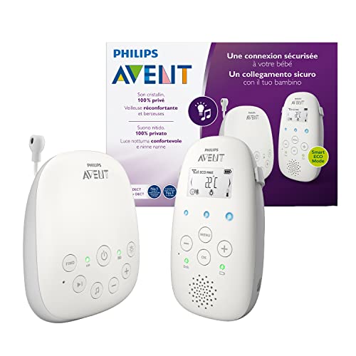 Philips Avent SCD713/00 - Vigilabebes con privacidad y seguridad DECT, luz nocturna