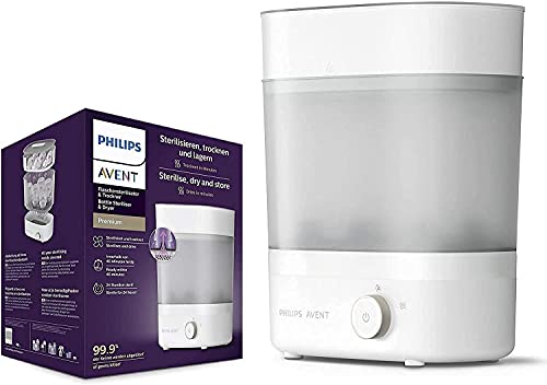 Philips Avent SCF293/00 Esterilizador De Botellas Eléctrico A Vapor Para Hasta 6 Biberones, Tetinas Y Accesorios, Diseño Modular, Color Blanco