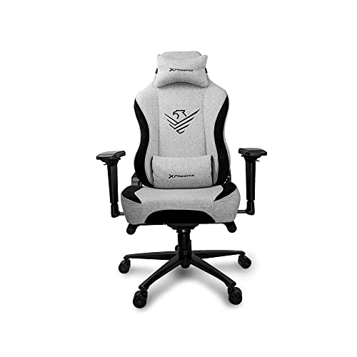 Phoenix Silla Gaming de Escritorio, Reposabrazos Regulable, Cojín Lumbar y Cervical, Espuma de Alta Densidad, Reposabrazos 4D, Basculante Mariposa, hasta 150 kg (Tela)