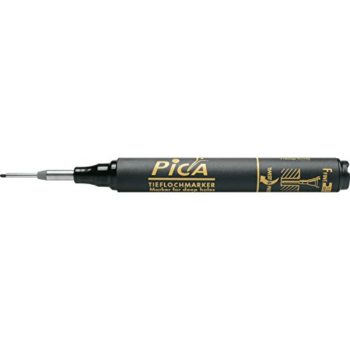 Pica L150 - Set de 3 rotuladores permanentes para perforaciones profundas de Pica Ink LYRA en colores negro, azul y rojo