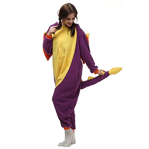 Pijamas Animales Mujer Disfraces de Cosplay para Adultos Pijama Enteros Dragon, S