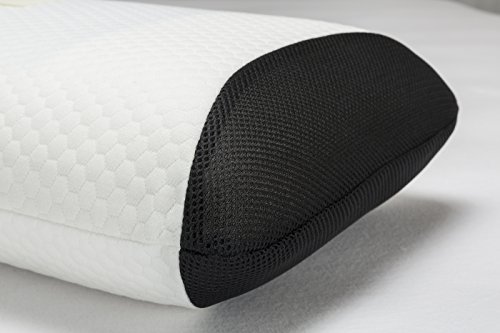 Pikolin Home - Almohada viscoelástica de altavoces con funda doble Jacquard con firmeza alta ideal para dormir de lado o boca arriba