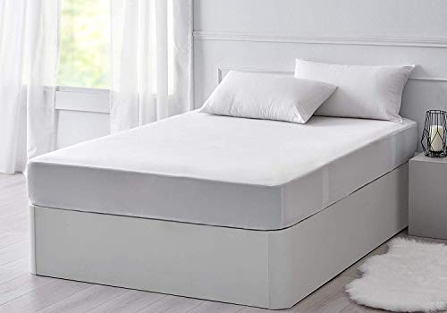 Pikolin Home PP03 Protector de colchón Lyocell, híper-transpirable e impermeable, Blanco, Cama 180 - 190 x 200 cm