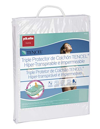 Pikolin Home - Protector/cubre colchón de Tencel® con triple capa hípertranspirable e impermeable, de gran suavidad, durabilidad y resistencia