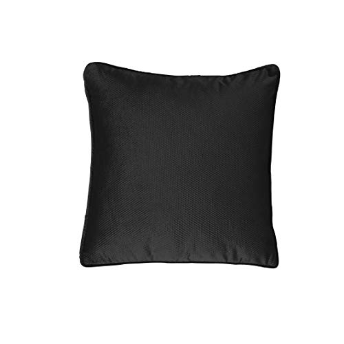 PimpamTex – Cojines con Relleno, Estilo Suave y Aterciopelado para Cama, Sillas o Sofás, 45x45 cm, Cojín Modelo Málaga – (Negro, 1)