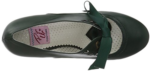 Pin Up Couture WIGGLE-32 Dark Green Faux Leather UK 6 (EU 39)