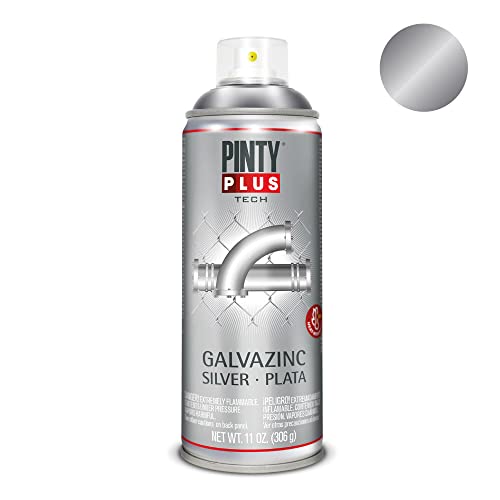 PINTYPLUS TECH 738 Spray Galvanizado en frio 520cc Galvazinc Plata G150, 306 g (Paquete de 1)