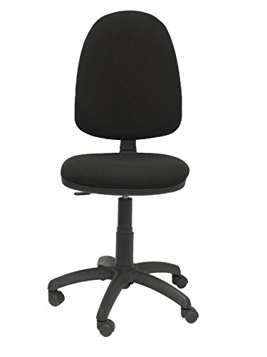 Piqueras y Crespo 04CP - Silla de Oficina ergonómica, Asiento y Respaldo tapizados en Tejido Bali, Color Negro