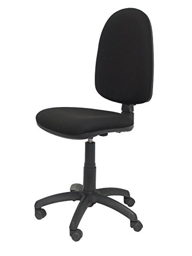 Piqueras y Crespo 04CP - Silla de Oficina ergonómica, Asiento y Respaldo tapizados en Tejido Bali, Color Negro