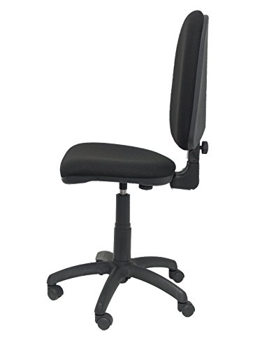 Piqueras y Crespo 04CP - Silla de Oficina ergonómica, Asiento y Respaldo tapizados en Tejido Bali, Color Negro