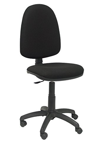 Piqueras y Crespo 04CP - Silla de Oficina ergonómica, Asiento y Respaldo tapizados en Tejido Bali, Color Negro