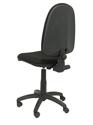 Piqueras y Crespo 04CP - Silla de Oficina ergonómica, Asiento y Respaldo tapizados en Tejido Bali, Color Negro