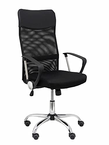 Piqueras Y Crespo (PIQU7) Silla Gontar Respaldo Malla Negro Asiento Oficina, Talla Unica