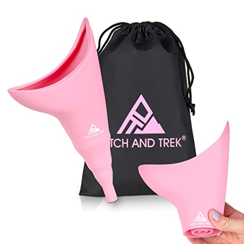 Pitch and Trek Orinal para mujer portatil - Cuña para orinar mujeres de pie- Bacinilla o baño portátil femenino para hacer pis