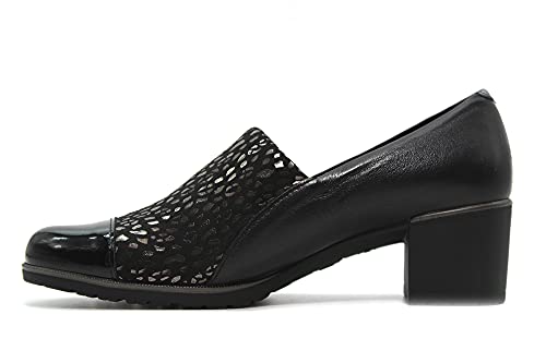 PITILLOS - 1033 Negro - Zapato de Piel, con tacón bajo, para: Mujer Color: Negro Talla:39