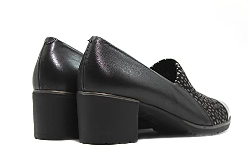 PITILLOS - 1033 Negro - Zapato de Piel, con tacón bajo, para: Mujer Color: Negro Talla:39