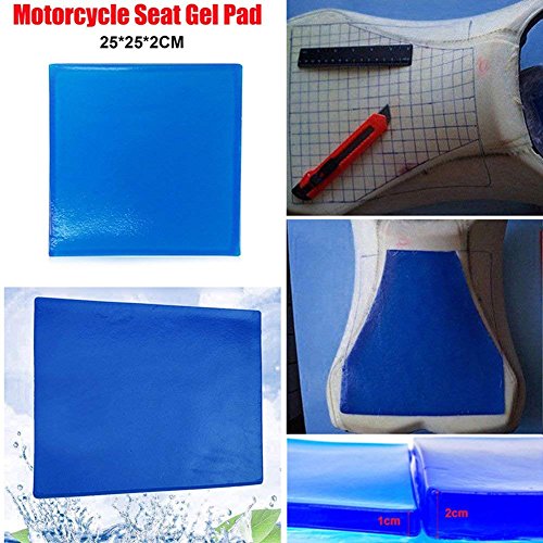 Pjhao Asiento de la motocicleta Gel Pad choque Mats absorción 25 x 25 x 2 cm