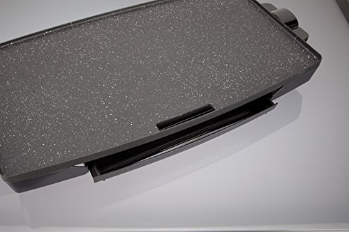 Plancha de asar eléctrica XXL GR603 Jata. Superficie XXL para cocinar: 60 x 35 cm. Antiadherente. Libre de PFOA. De fácil limpieza. Bandeja recoge salsas