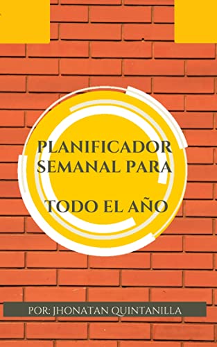 Planificador semanal para todo el año: planificador con portada color ladrillo