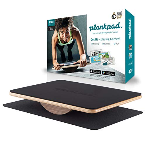 Plankpad PRO - Tabla de equilibrio interactiva para entrenamiento de cuerpo completo - Entrenador abdominal que incluye aplicación con juegos y entrenamientos - Fitness en casa para toda la familia