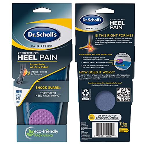 Plantillas ortopédicas de Dr. Scholl's, contra el dolor de talones, para hombre, 1 par