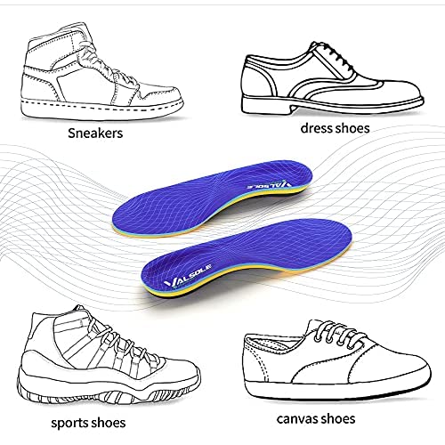 Plantillas ortopédicas para mujeres y hombres Soporte de pie alto Plantillas de zapatos funcionales suaves Inserto para pies planos, dolor de pie, fascitis plantar