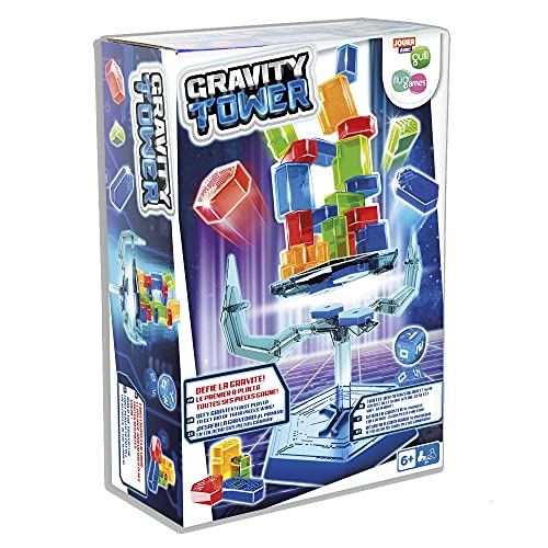 Play Fun by IMC Toys Gravity Tower | Juego de construcción de Torre con Piezas sobre una Base Flotante e inestable por Efecto de Gravedad - Juego de Estrategia y Habilidad para niños y niñas +6 Años