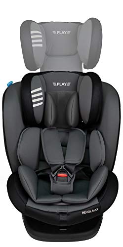 Play Revol Max Silla de Coche grupo 0+/1/2/3 (0 a 36 kg) con isofix, color gris