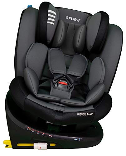 Play Revol Max Silla de Coche grupo 0+/1/2/3 (0 a 36 kg) con isofix, color gris