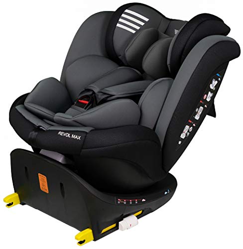 Play Revol Max Silla de Coche grupo 0+/1/2/3 (0 a 36 kg) con isofix, color gris