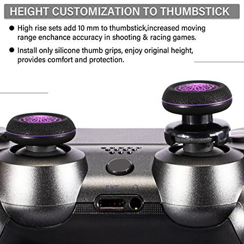 Playrealm FPS Thumbstick Grip Agarres para el Pulgar Extensor Y Impresión Caucho Silicona Apretón Cubrir 2 juegos para Controlador PS5 Dualsenese y PS4 (Secreto De Cthulhu)