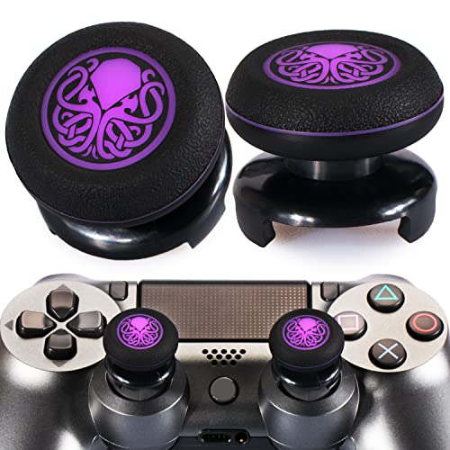 Playrealm FPS Thumbstick Grip Agarres para el Pulgar Extensor Y Impresión Caucho Silicona Apretón Cubrir 2 juegos para Controlador PS5 Dualsenese y PS4 (Secreto De Cthulhu)