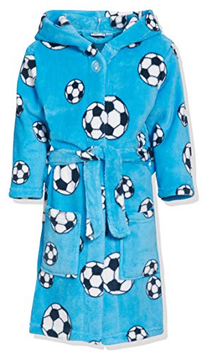 Playshoes Fleece-Bademantel Fußball Albornoz, Azul Original, 146/152 para Niños