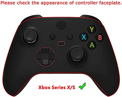 PlayVital Funda de Transferencia de Agua para Xbox Series X S Mando Protector Antideslizante Carcasa de Silicona Estuche de Goma con 6 Tapas de Joysticks para Xbox Series S X Control(Grano de Madera)