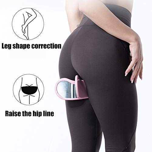 PLMOKN Dispositivo de Entrenamiento de Cadera para glúteos Ajustable Super Kegel Ejercitador Corrección de rehabilitación posparto Suelo pélvico Equipo de Gimnasia para Mujeres(Pink)