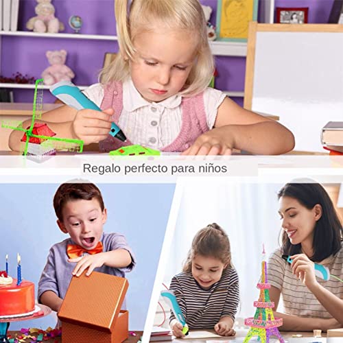 Pluma de Impresión 3D con Impresion 3D Inteligente Compatible con PLA y ABS, Manual de dibujo Incluido, Pantalla LCD, 3D Pen Juguetes/Regalos para Niños… (Rosa)