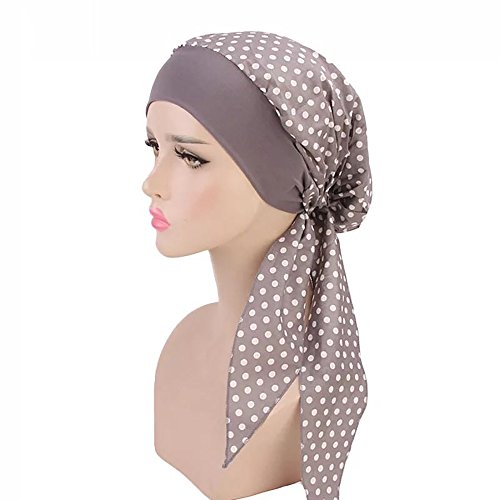 Pluto & Fox Turbante Gorra Pañuelo Para Cabeza De Tela De Mujer Para Cáncer Quimioterapia Chemo Oncológico Noche Pèrdida de Pelo Cabello (Diseño 1, 1)