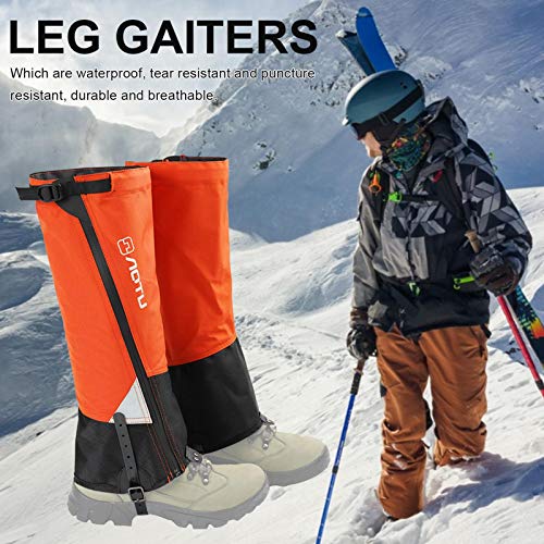 Polainas para las piernas, Polainas para botas de nieve resistentes al agua y antidesgarros, Polainas para senderismo transpirables para hombres y mujeres, Polainas para botas de nieve ajustables