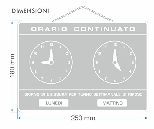 Politarghe - Cartel con horario comercial, ajustable, para apertura de tienda, estudio, laboratorio, bar, azul