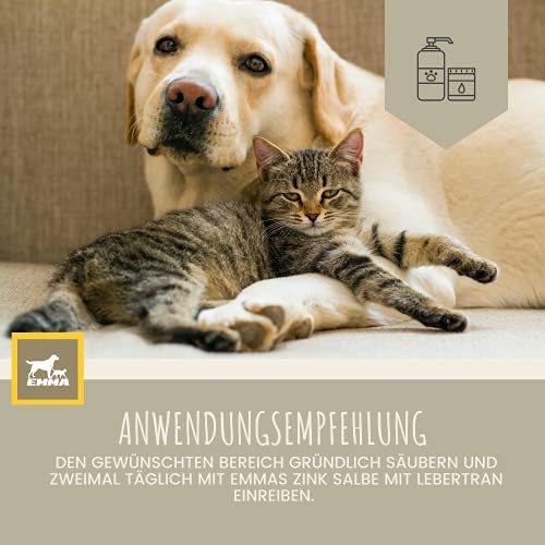 Pomada de zinc de hígado I pomada para heridas para perros y gatos I pasta de zinc para heridas abiertas I Eczem Zinc Wundheil crema para cicatrización de heridas I pomada para animales 250 ml