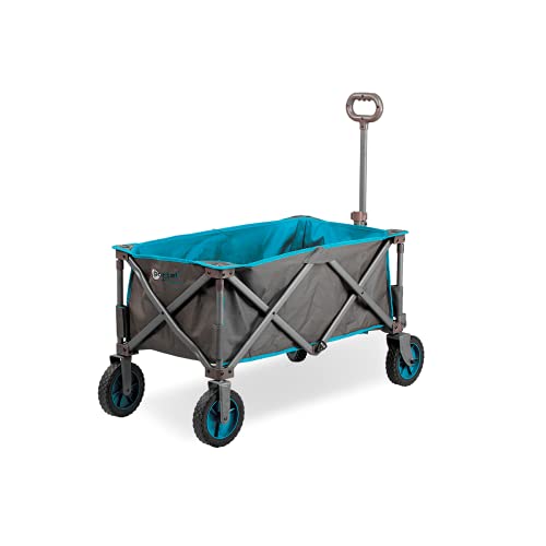 Portal Outdoors Alf - Carretilla Plegable Unisex con Marco de Estudio Resistente, 100 kg de Carga máxima, Festivales/campamentos, Azul, Talla única