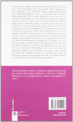 Posiciones ante el derecho (Clásicos - Clásicos del Pensamiento)