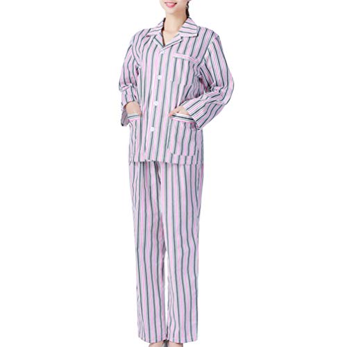 PreTYZOOM - Pijama de manga larga para el cuidado de los pacientes, camisa medicinal, pijamas, ropa para mujer, hombre, hospital, pacientes en casa Rosa. XX-Large