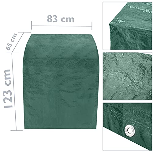 PrimeMatik - Funda Protectora Impermeable para sillas apiladas 83x123x65cm